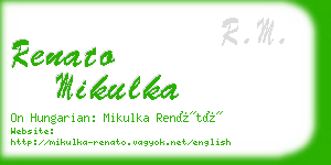 renato mikulka business card